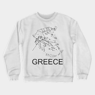 A funny map of Greece Crewneck Sweatshirt